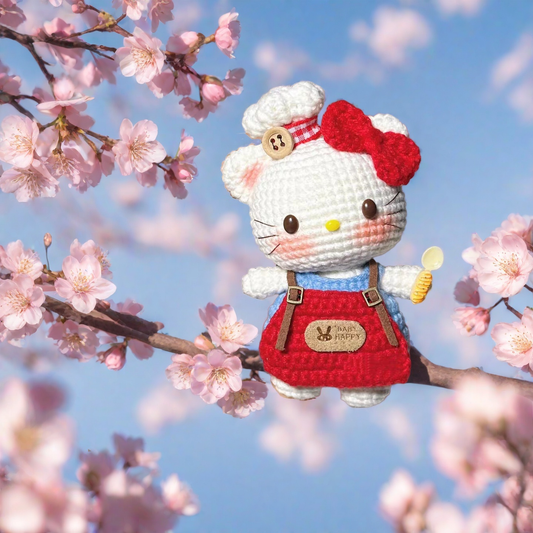 Hand-Crocheted Chef Kitten Doll🐈
