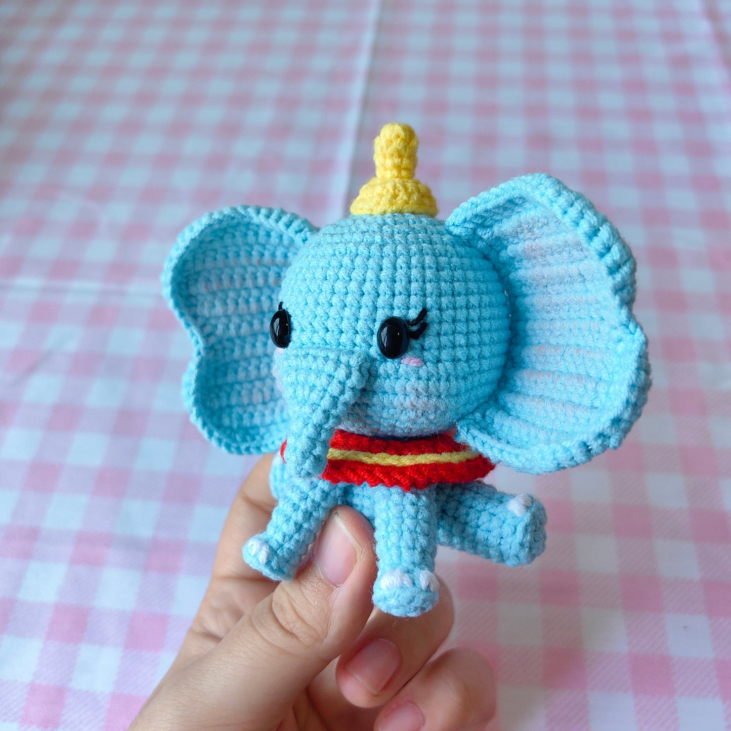 Hand-Crocheted Blue Ellie🐘