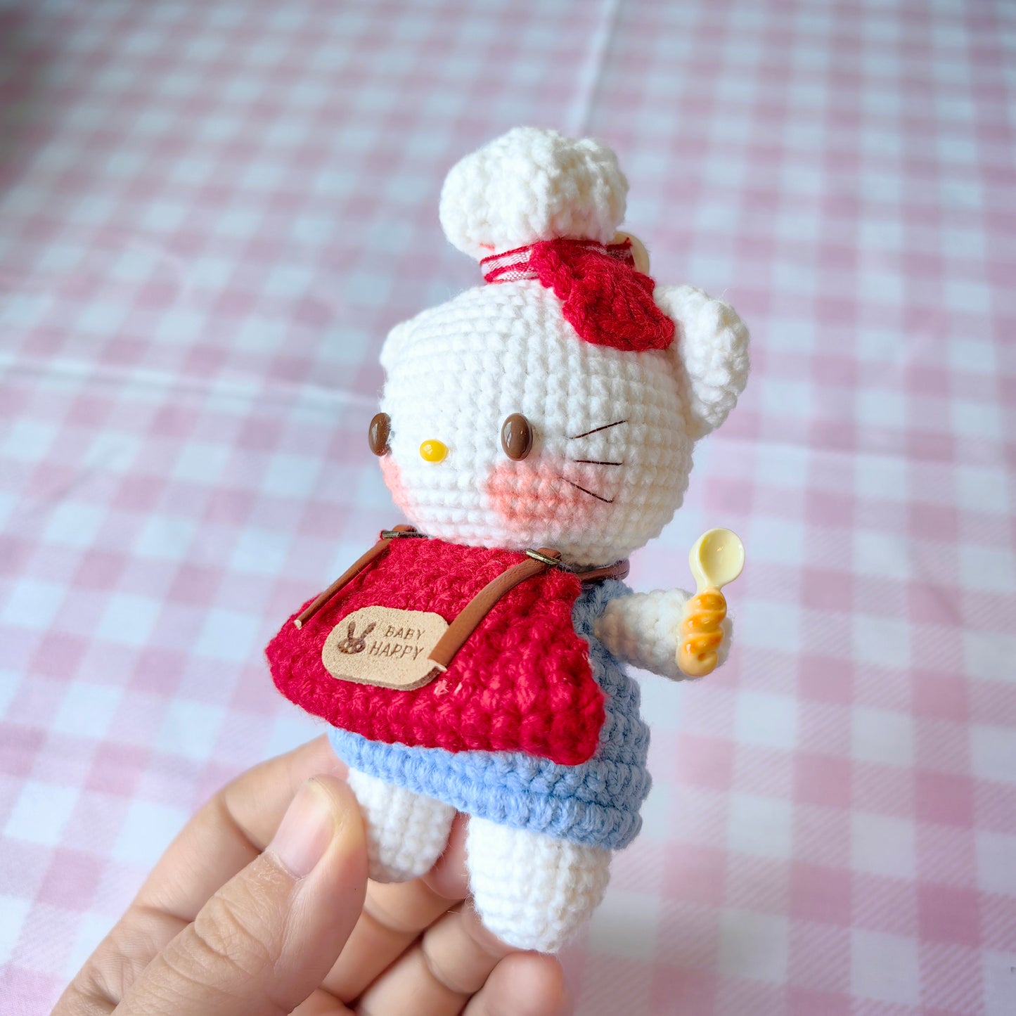 Hand-Crocheted Chef Kitten Doll🐈
