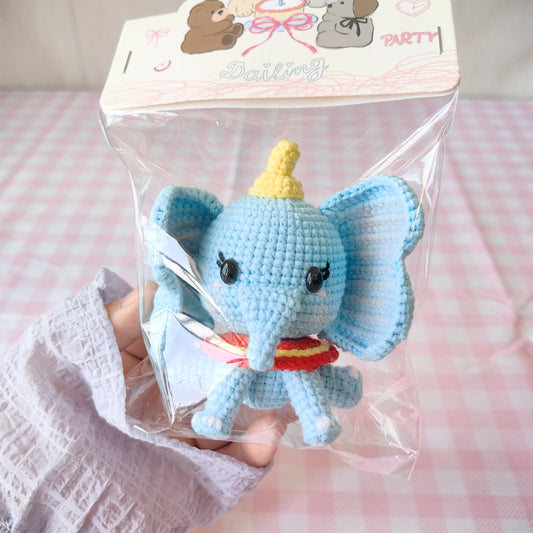 Hand-Crocheted Blue Ellie🐘