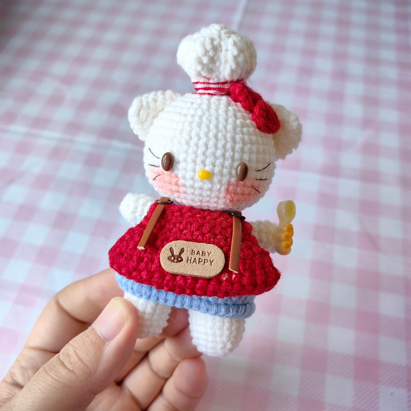 Hand-Crocheted Chef Kitten Doll🐈