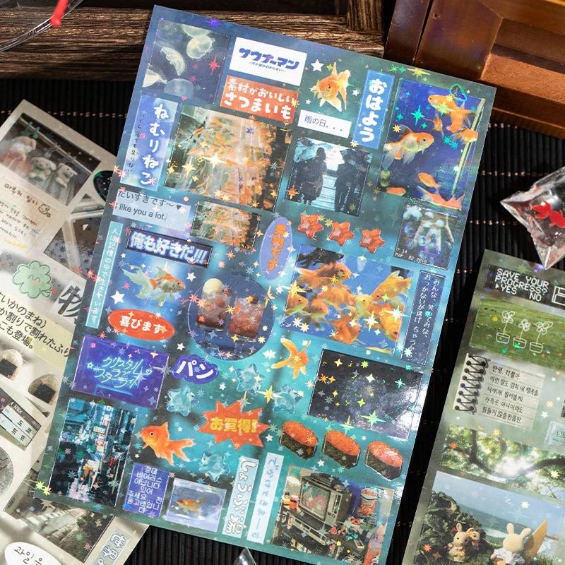 The Sound of Memories Retro Sticker Book – 30 Pages, 990 Pcs - #M1