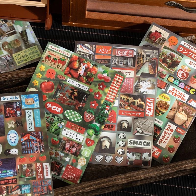 The Sound of Memories Retro Sticker Book – 30 Pages, 990 Pcs - #M1