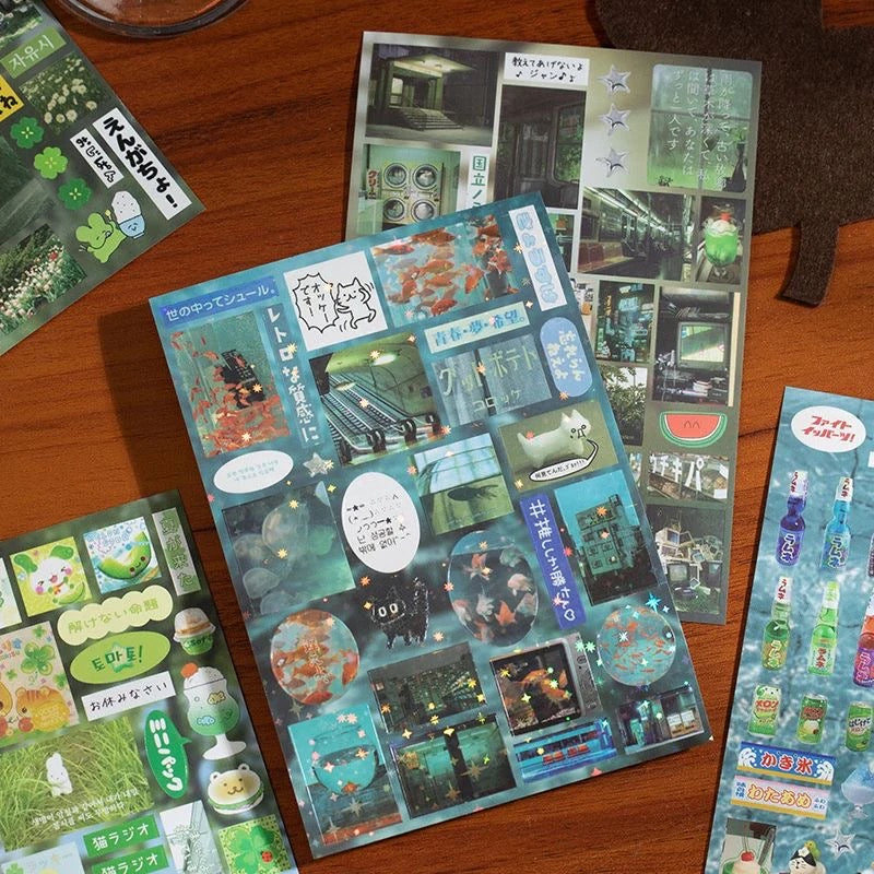 The Sound of Memories Retro Sticker Book – 30 Pages, 990 Pcs - #M1